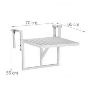 Northio Table de balcon pliante en bois  
