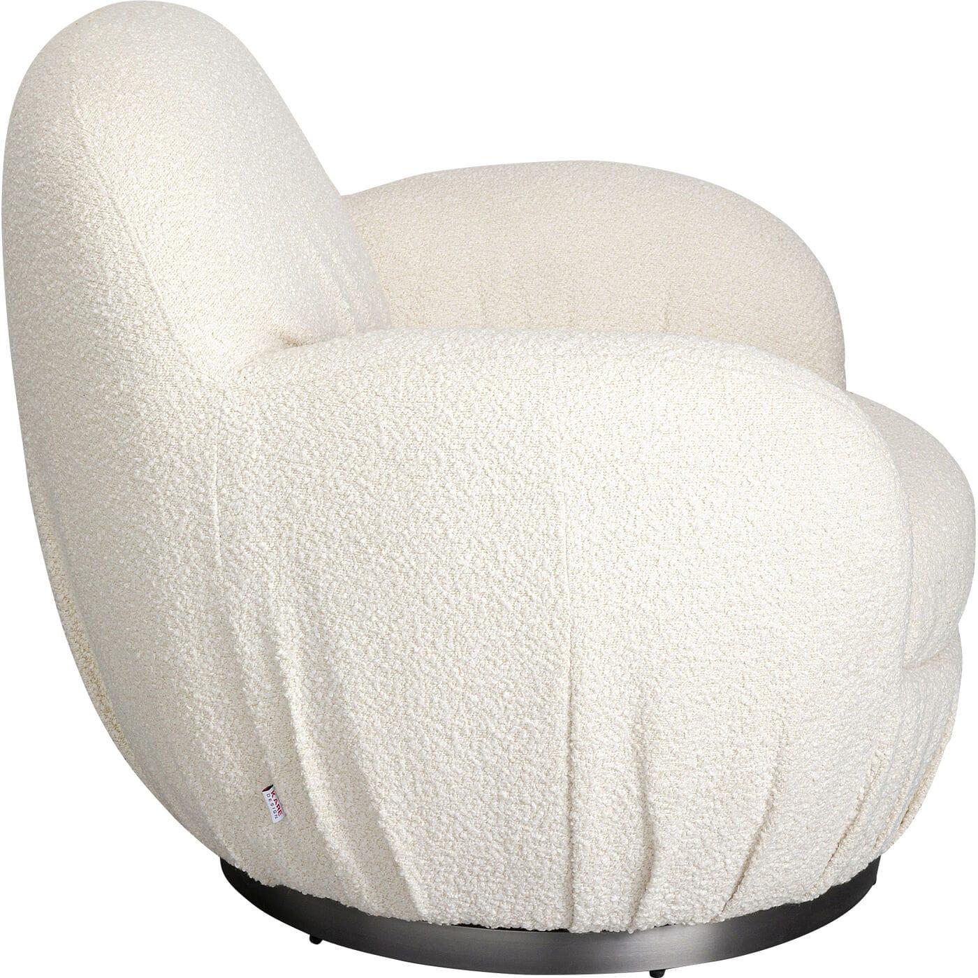 KARE Design Fauteuil pivotant Nube boucle  