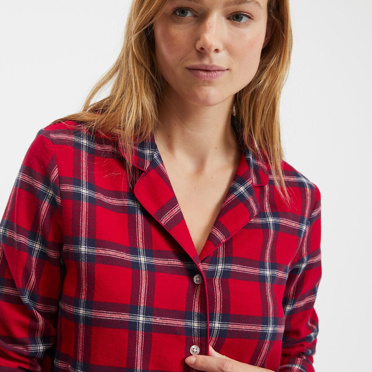 La Redoute Collections  Chemise de nuit à carreaux en flanelle 