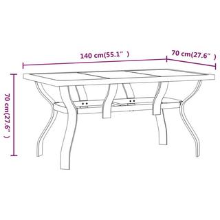 VidaXL Gartentisch stahl  