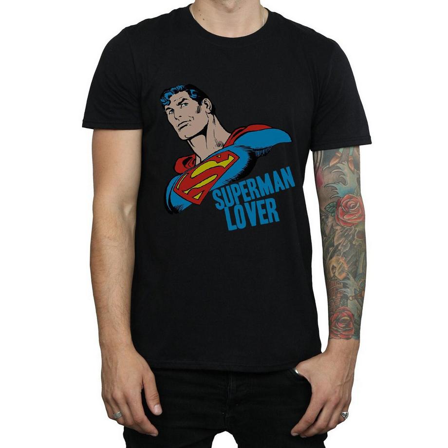 DC COMICS Superman Lover T-Shirt Stampata  