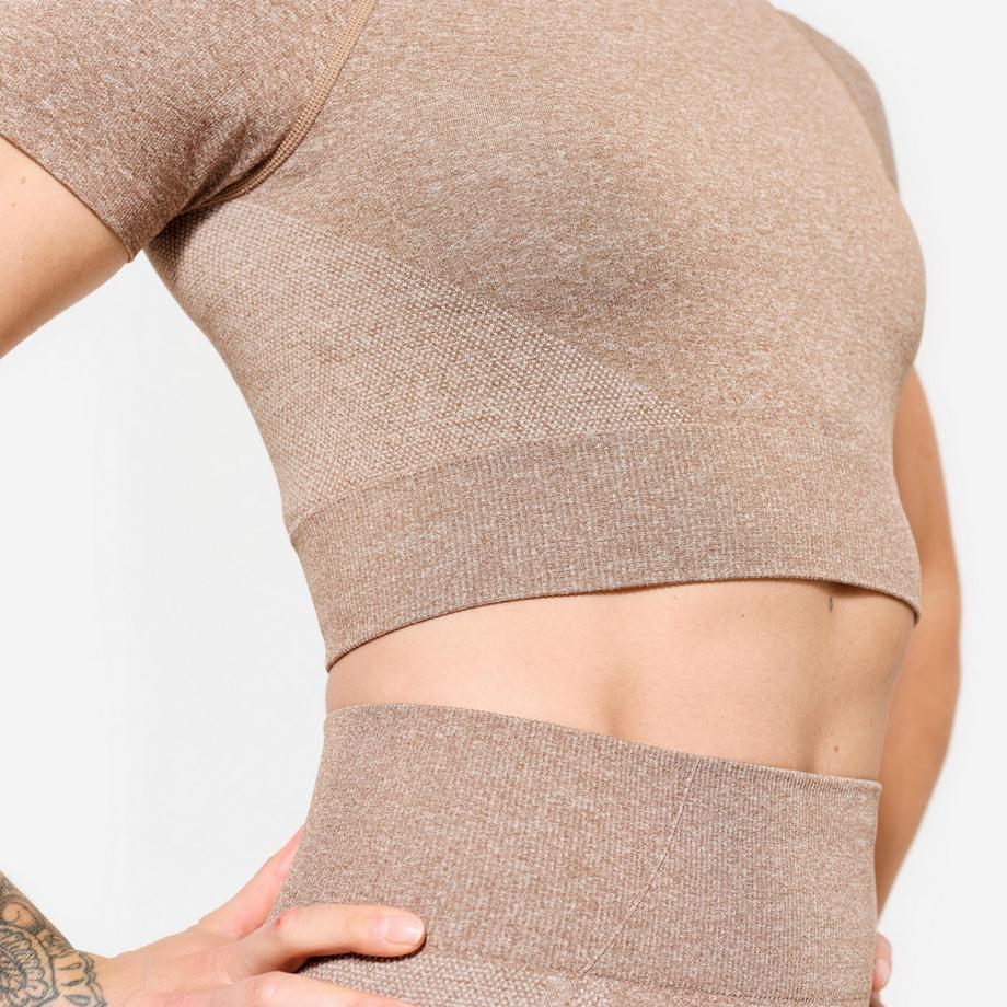 DOMYOS  T-shirt maniche corte donna fitness seamless 