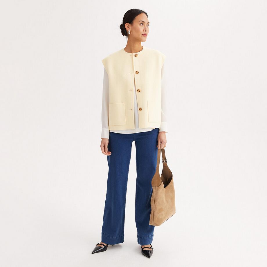 La Redoute Collections Ärmellose Jacke aus Wollstoff  