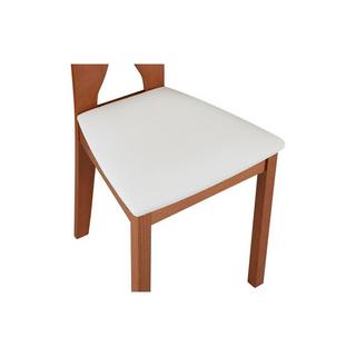 Vente-unique Lot de 4 chaises SILVIA Hêtre massif Merisier  