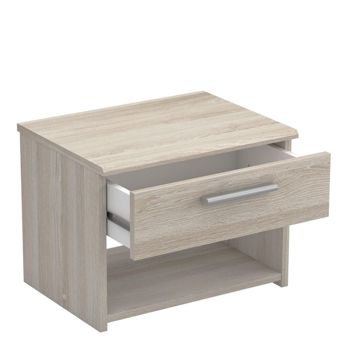 Calicosy Comodino 1 cassetto L42,5 cm, decorazione legno chiaro - Costoso  