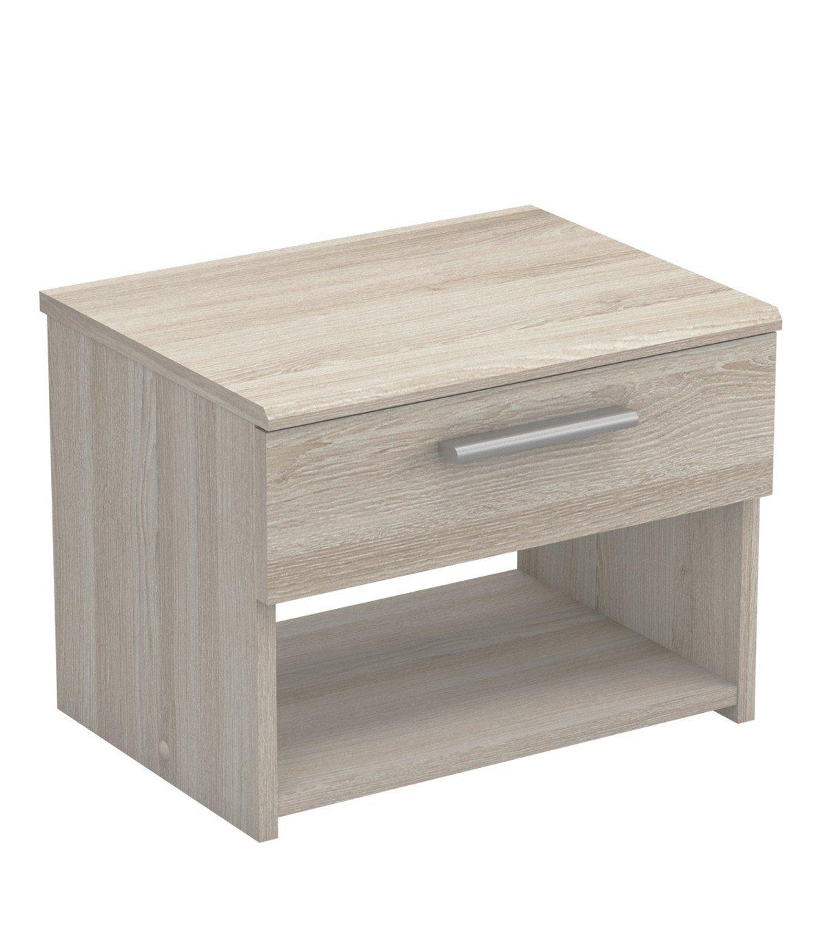 Calicosy kompakte und funktionelle Nachttisch mit 1 Schublade L42,5 cm, Dekor Helles Holz - Pricy  