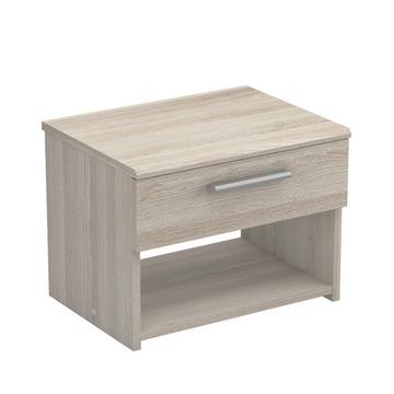 kompakte und funktionelle Nachttisch mit 1 Schublade L42,5 cm, Dekor Helles Holz - Pricy