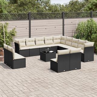 VidaXL set divano da giardino Polirattan  