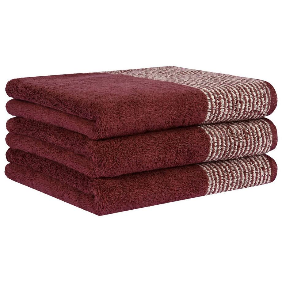 Serviette de bain  Paquet de 3-Luxury Home Two-Tone