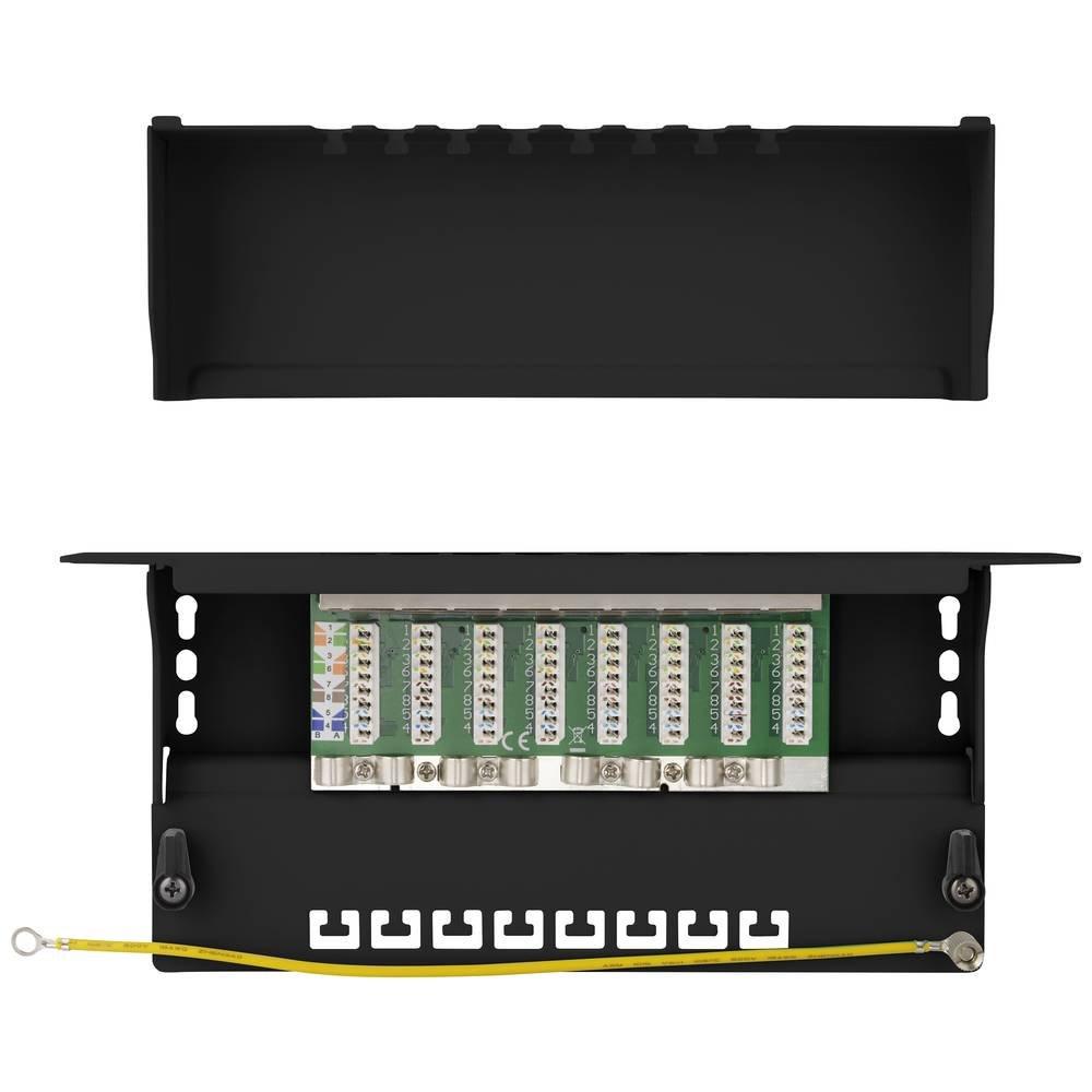 Renkforce  CAT.6A 10″ 1HE 8-Port Patchpanel 