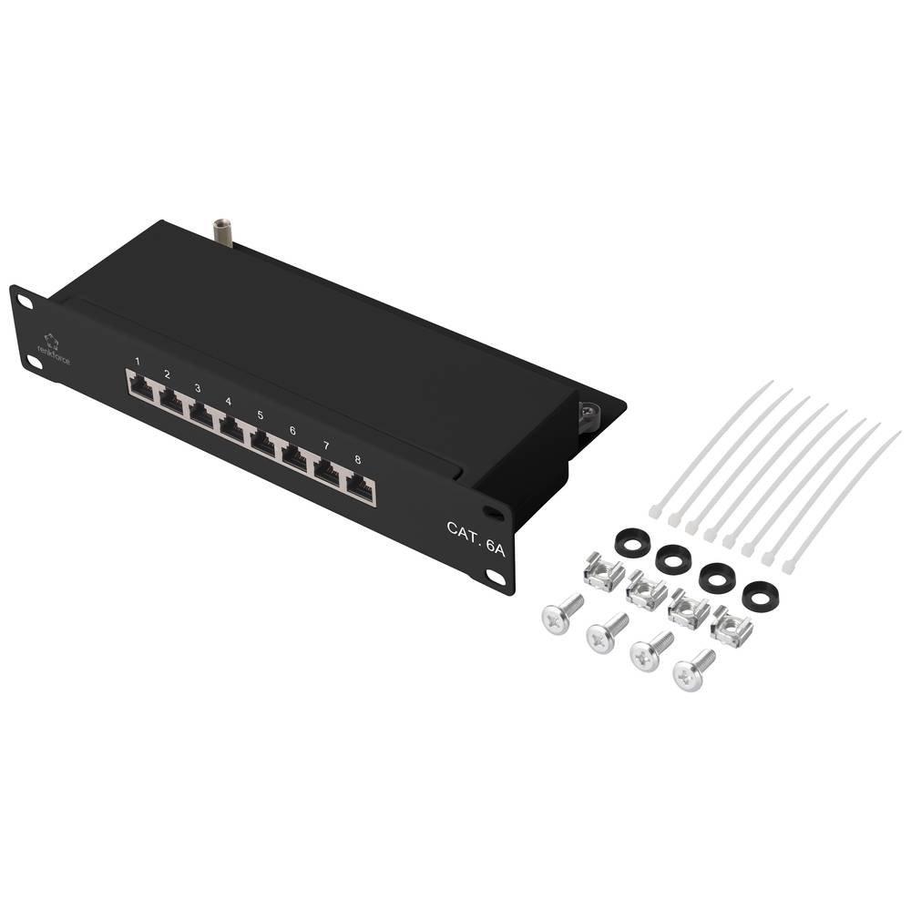 Renkforce  CAT.6A 10″ 1HE 8-Port Patchpanel 