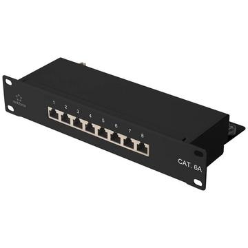 CAT.6A 10″ 1HE 8-Port Patchpanel