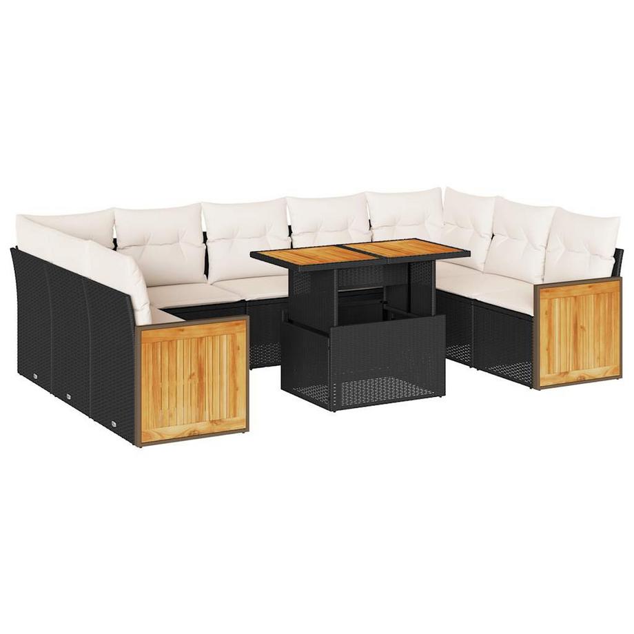 Gartensofa set poly-rattan