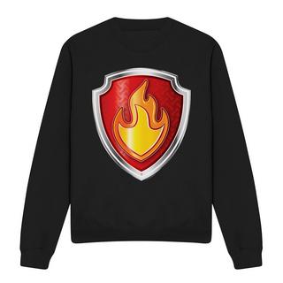 PAW PATROL Sweatshirt Imprimé Bouclier Flamme Coupe Droite  
