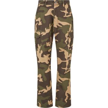 pantaloni cargo straight leg camo