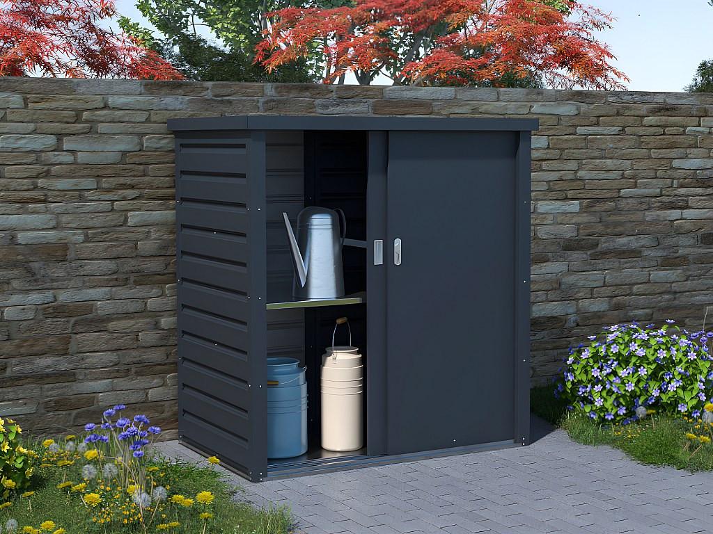 Vente-unique Armadio portaoggetti da giardino 1,31 m3 in Acciaio galvanizzato Grigio - REIVAX  