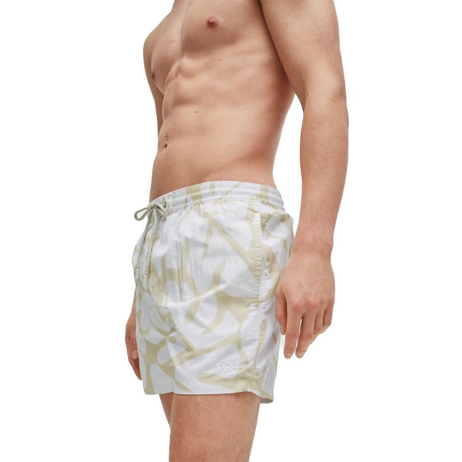 BOSS Bari Badeshorts Blätterdruck  
