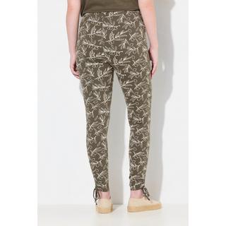 Ulla Popken Leggings Fronces Ourlet Jambe Étroite Coton Bio  