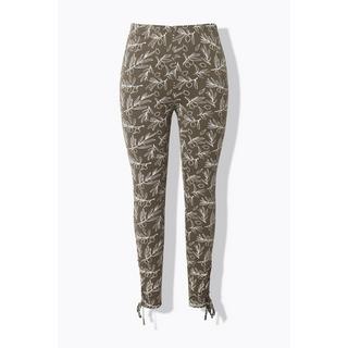 Ulla Popken Leggings Fronces Ourlet Jambe Étroite Coton Bio  