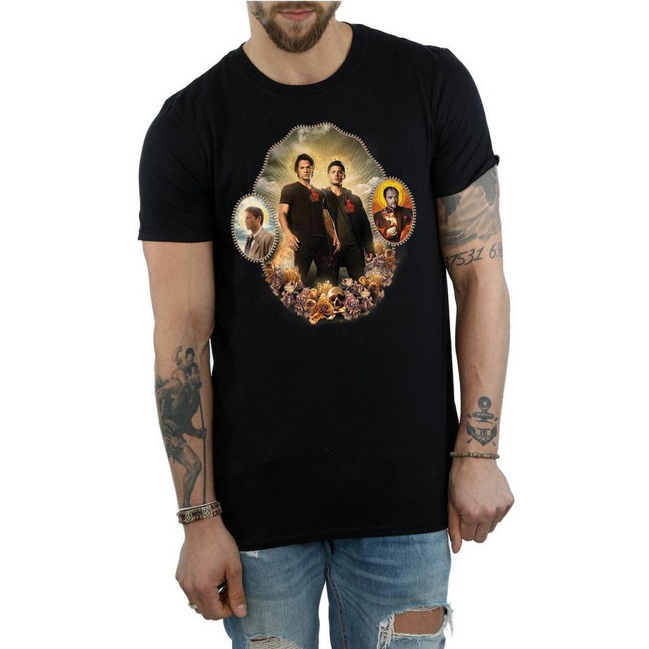 Supernatural T-Shirt Stampata Maniche Corte  