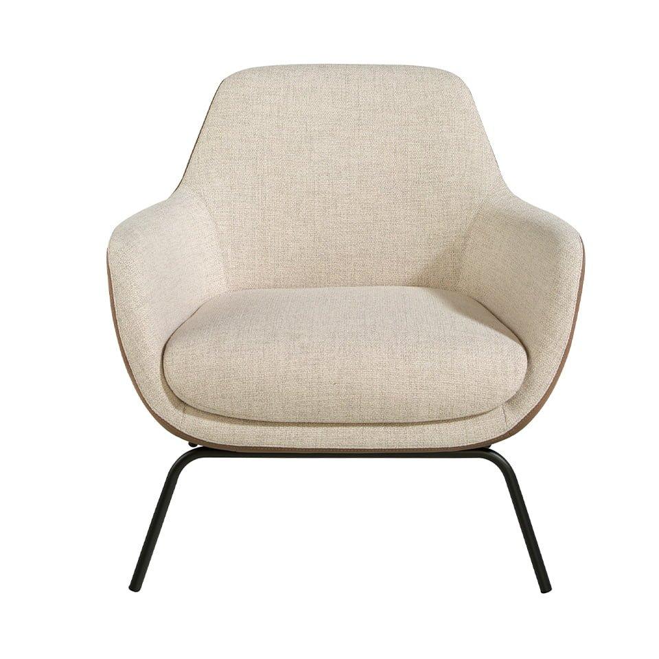 ANGEL CERDA Fauteuil en tissu et simili cuir  