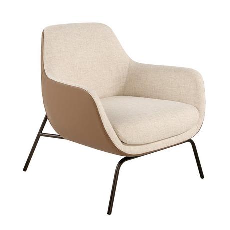 ANGEL CERDA Fauteuil en tissu et simili cuir  