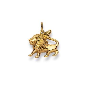 Pendentif lion en or jaune 750, 18x16mm