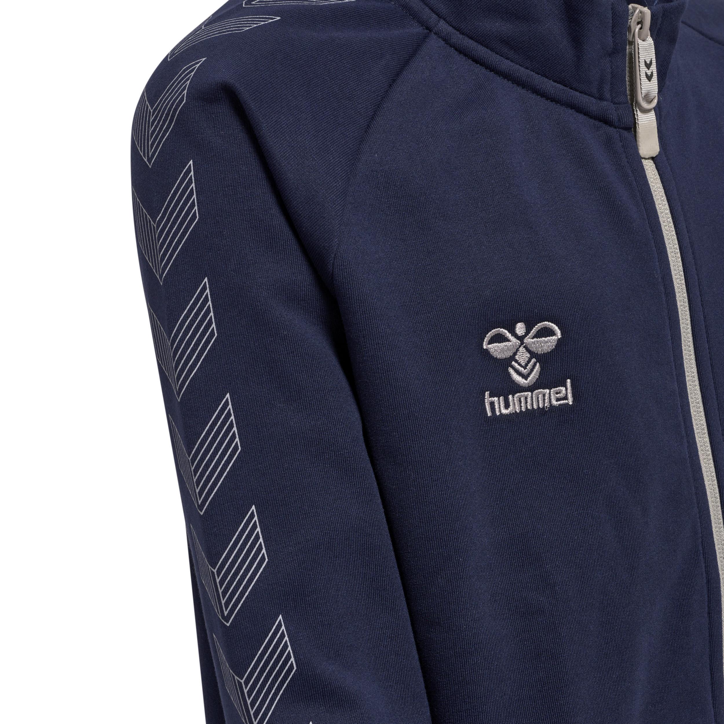 Hummel  kinder baumwoll-trainingsjacke mit reißverschluss move grid 