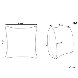 Beliani Set di 2 cuscini en Poliestere Moderno PALAIROS  
