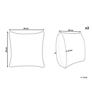 Beliani Gartenkissen 2er Set aus Polyester Skandinavisch PALAIROS  