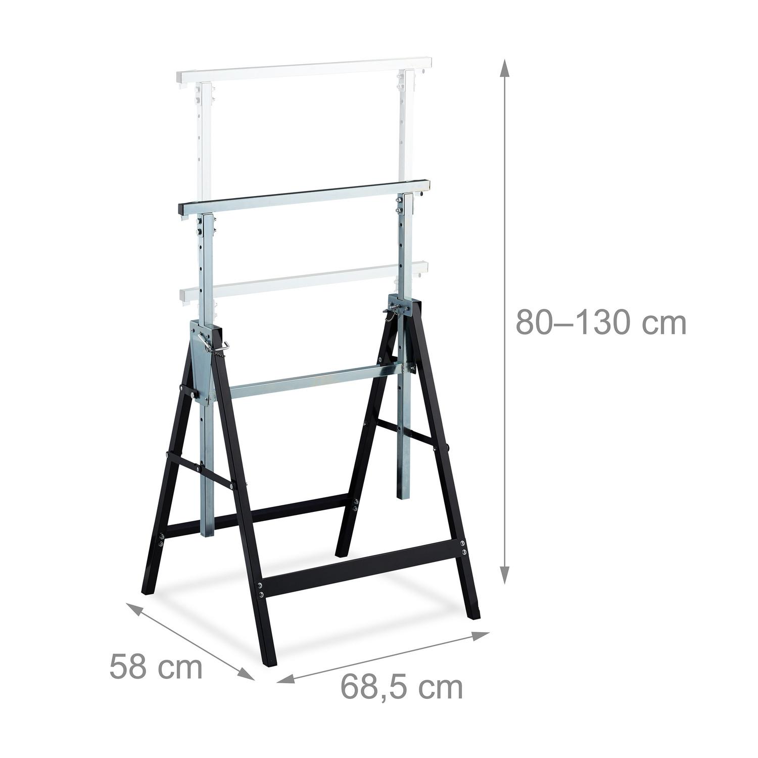 Northix Chevalet de travail en acier, lot de 2  