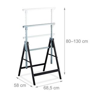 Northix Chevalet de travail en acier, lot de 2  
