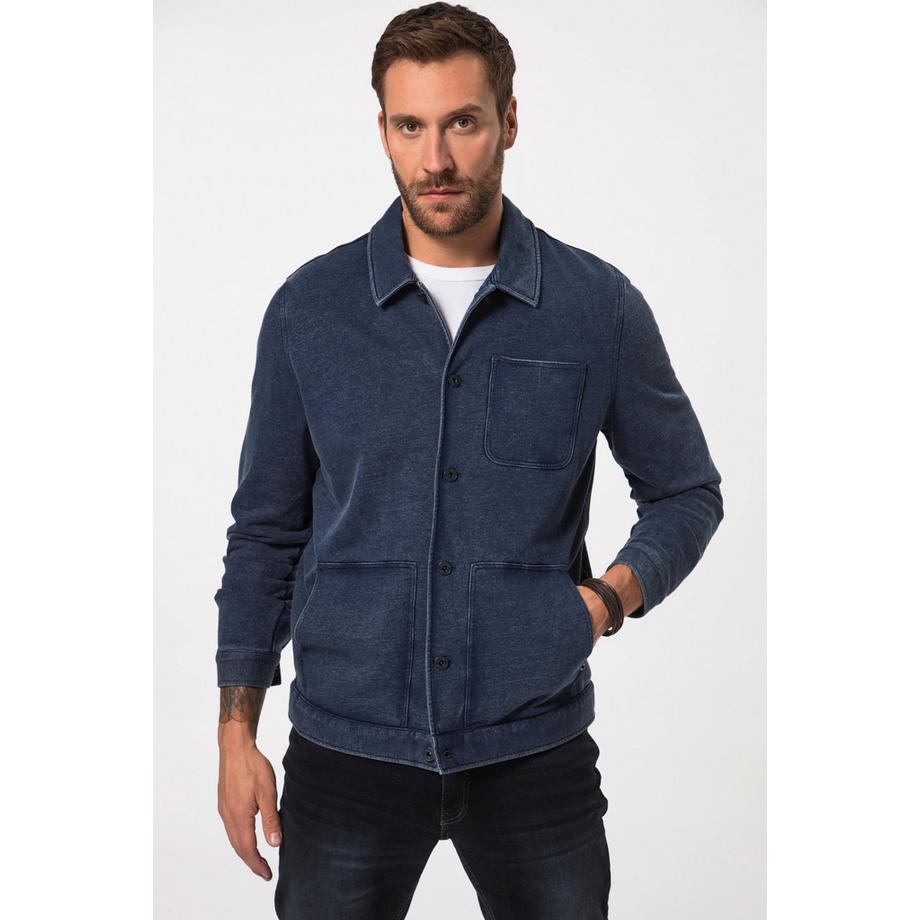 JP1880 Veste en molleton style Worker look vintage  