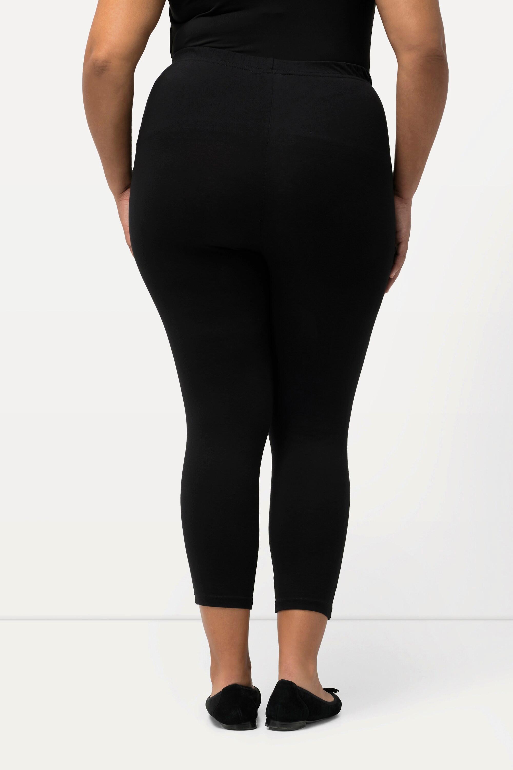 Ulla Popken  Leggings a 7/8 con cintura elastica nero 