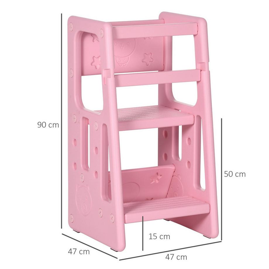 Northio  Learning Tower Escabeau Pour Enfants De Style Montessori, Réglable En Hauteur, Aide À La Cuisine, Pour 1,5 À 5 Ans, Hdpe 