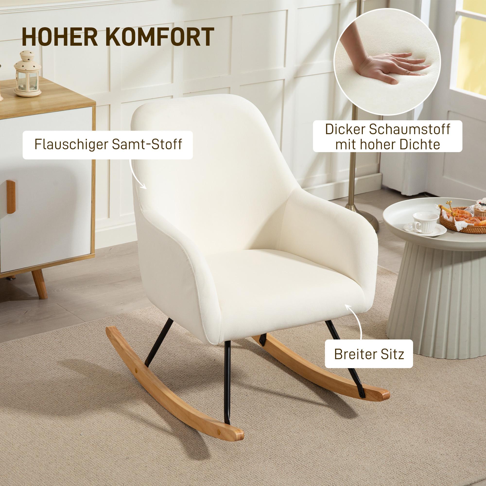 HOMCOM Fauteuil à bascule  