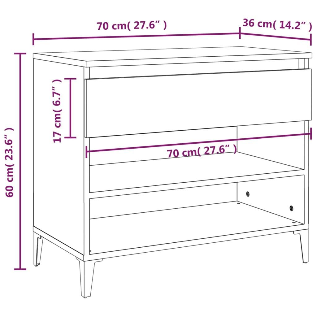 VidaXL Armoire à chaussures bois d'ingénierie  