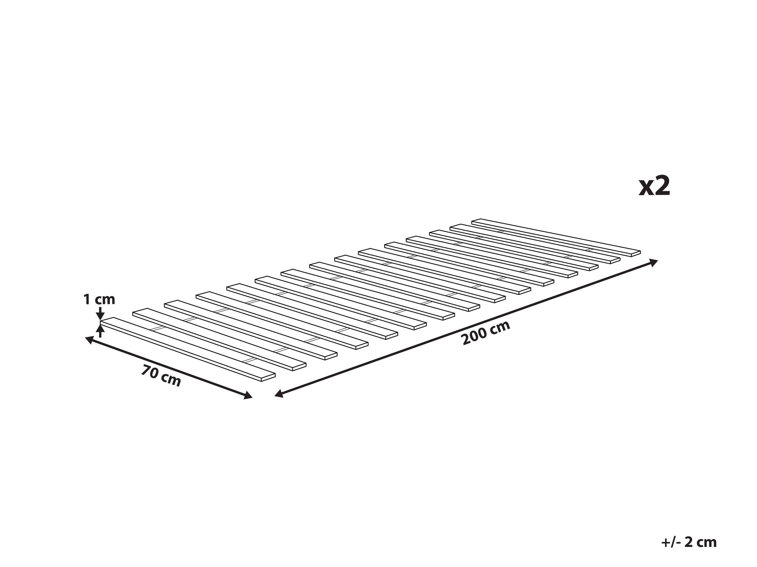 Beliani Base letto a doghe en Legno microlamellare BLANZAC  