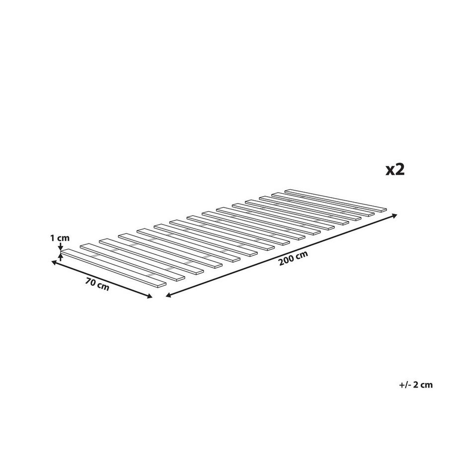 Beliani Sommier à lattes en Bois lamifié LVL  BLANZAC  