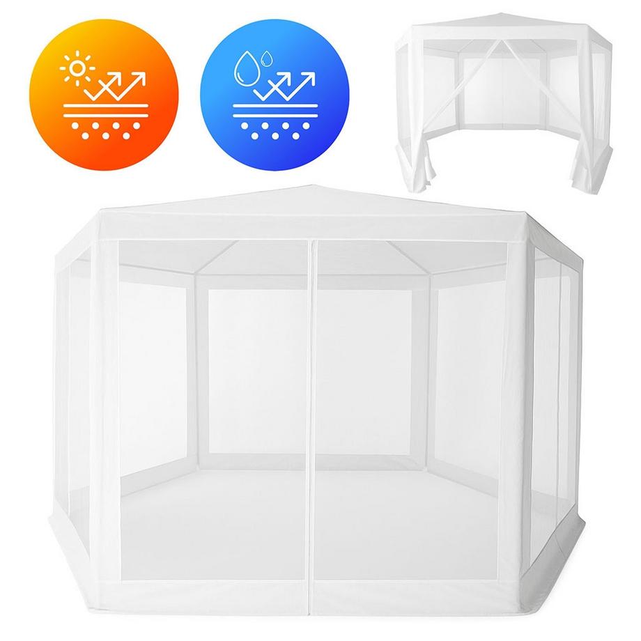 Tenda da giardino 2x2x2 m con zanzariera bianca MultiGarden