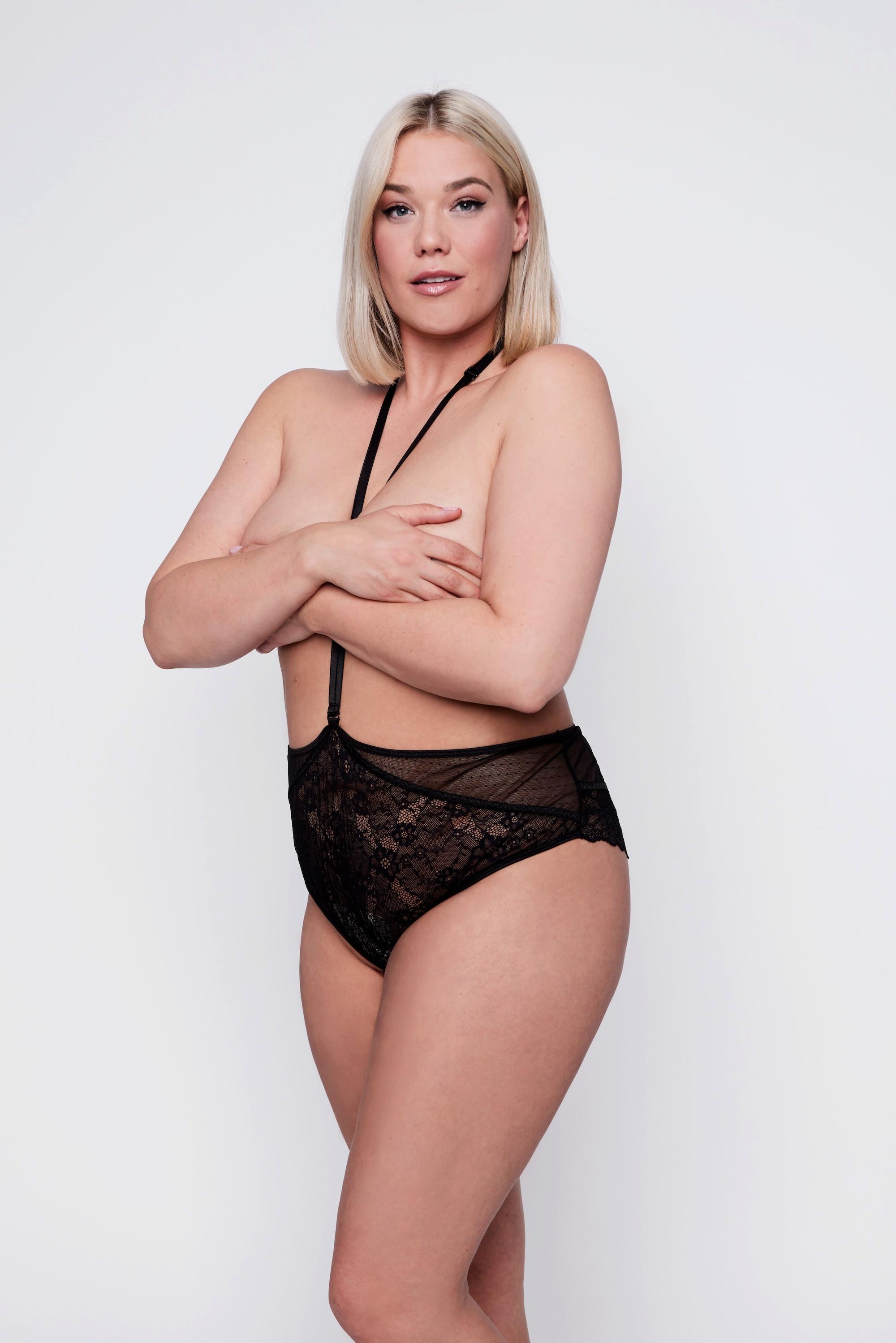 Ulla Popken Slip Brasiliana Pizzo Nastro Ouvert  