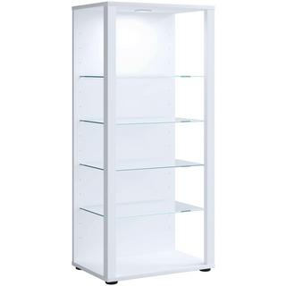VCM Glasvitrine stehend | Vitrine Glas mit ESG-Sicherheitsglas | Maße ca. H. 115 x B. 52 x T. 35 cm | Standvitrine Glas | Modern und platzsparend | Glas  