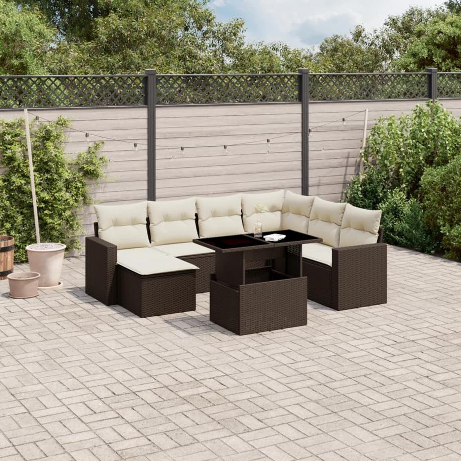 VidaXL Ensemble de canapés de jardin rotin synthétique  