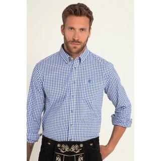 JP1880  Chemise à carreaux de tenue bavaroise traditionnelle - manches longues et col boutonné, coupe Modern Fit - jusqu'au 8 XL 