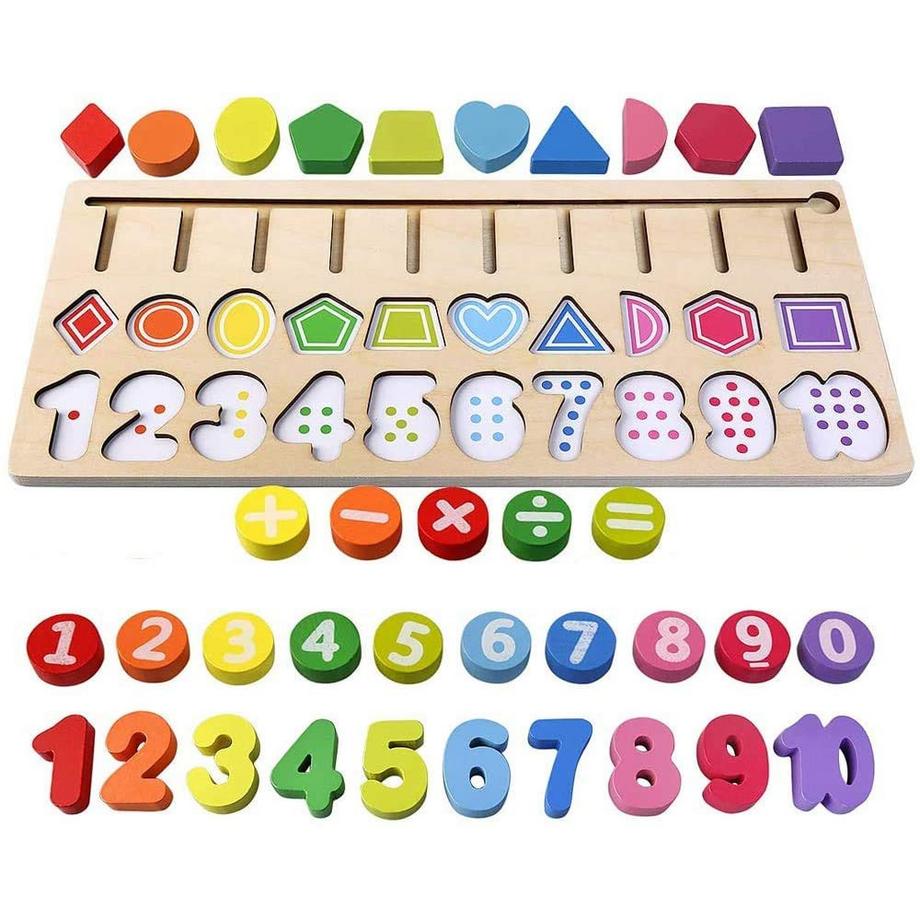 Activity-board  Blocs de bois, jouets pour enfants, jeux de puzzle, jouets éducatifs en bois pour les chiffres 