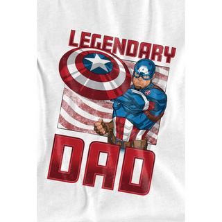 CAPTAIN AMERICA  Legendary Dad TShirt 