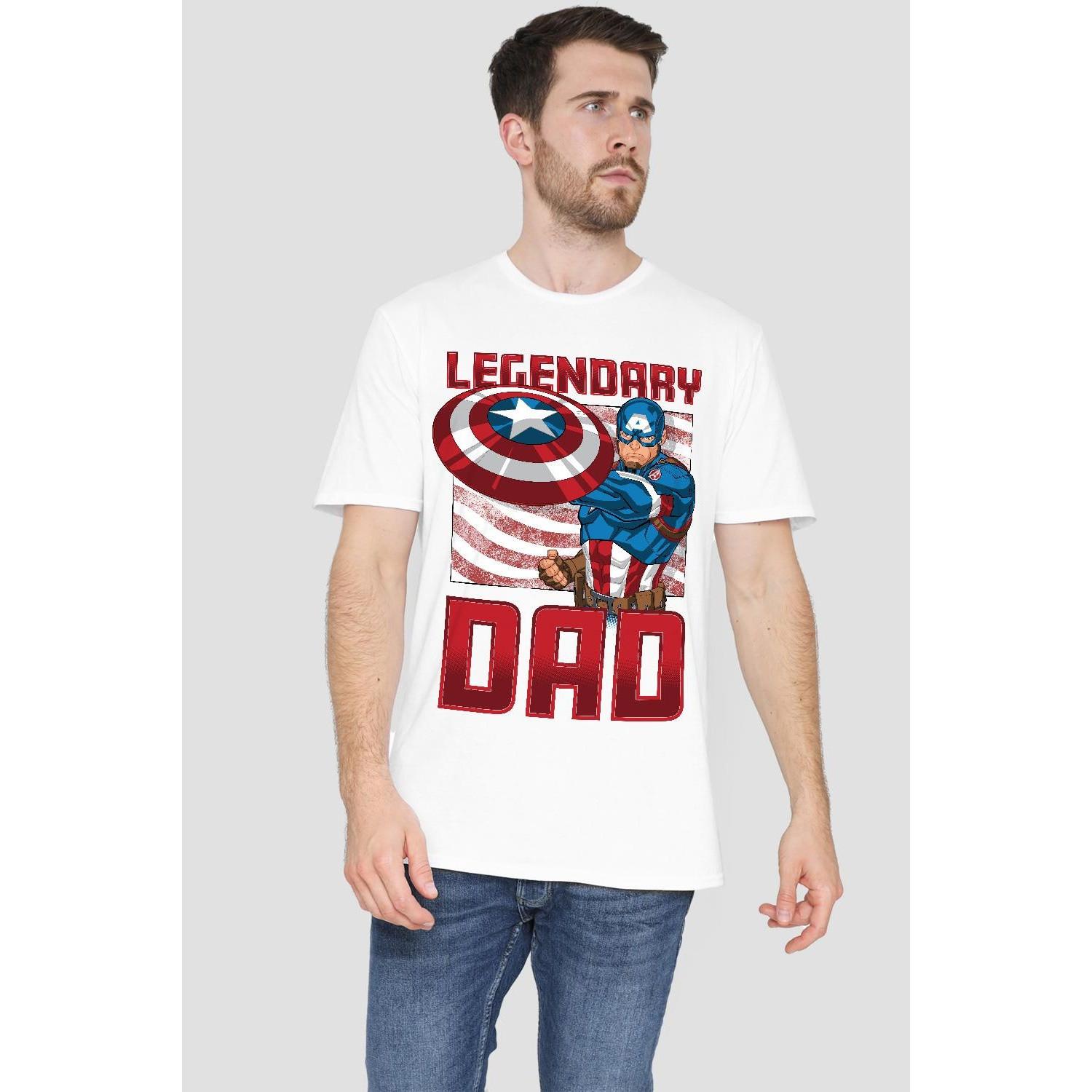 CAPTAIN AMERICA  Legendary Dad TShirt 