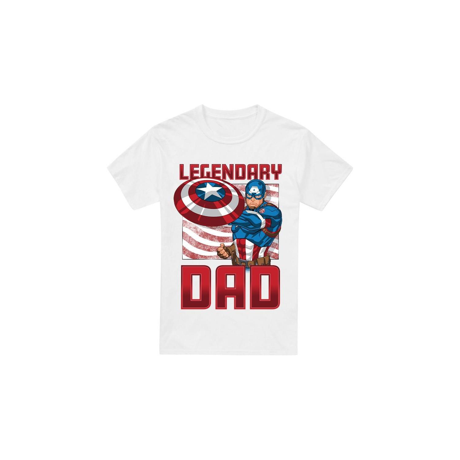 CAPTAIN AMERICA  Legendary Dad TShirt 