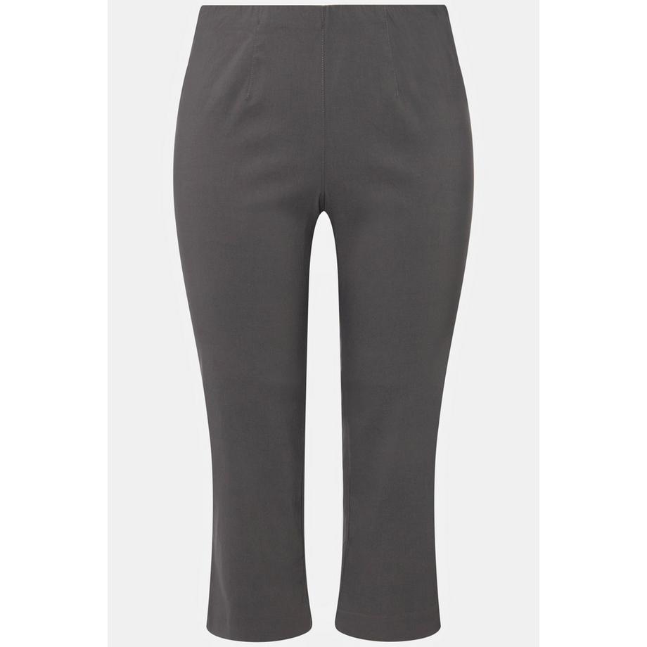 Ulla Popken Bengalina Wadenlange Straight Leg Hose Elastikbund  