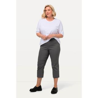 Ulla Popken  Pantalon en bengaline stretch, longueur 3/4 et taille élastique 